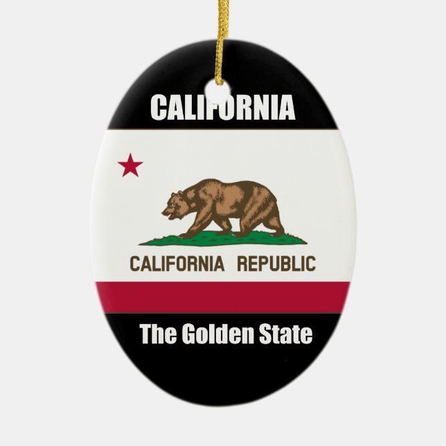 Kalifornien, der Goldene Staat Keramikornament (Vorne)