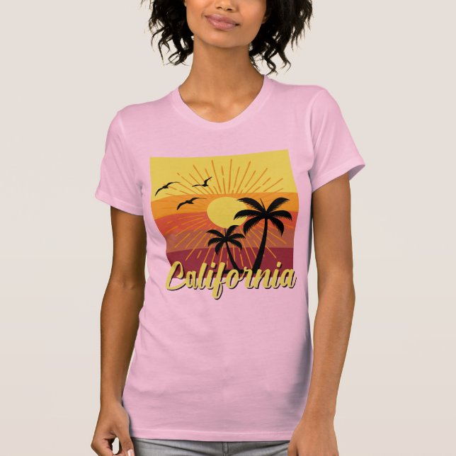 Kalifornien-Design - Frauen-Bella+Leinwand-Slim-Fi T-Shirt (Vorderseite)