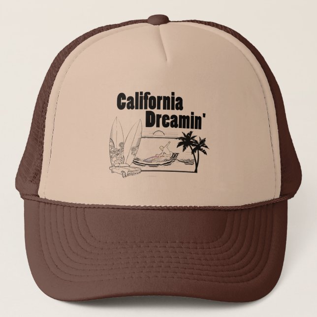 Kalifornien Dreamin Truckerkappe (Vorderseite)