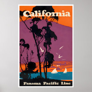 Kalifornien Druck Reiseplakat Kreuzfahrtschiff Kun Poster