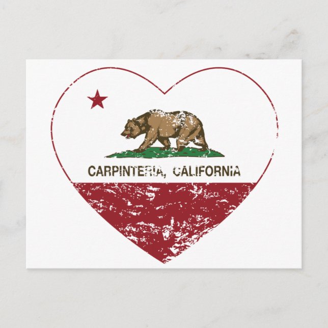 Kalifornien-Fahne-Carpinterie Postkarte (Vorderseite)