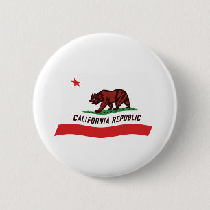 Kalifornien-Flagge-Button Button