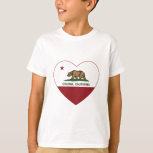 Kalifornien-Flagge coloma Herz T-Shirt