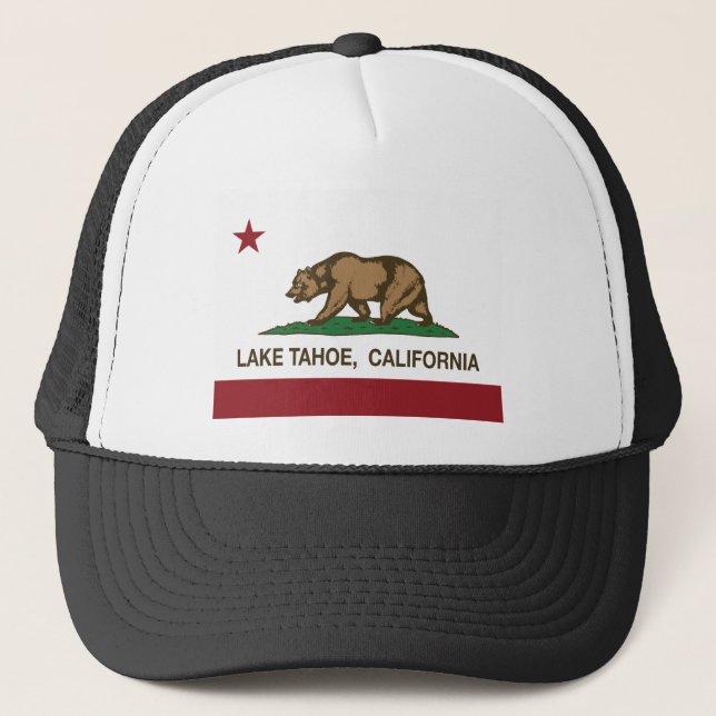 Kalifornien-Flagge Lake Tahoe Truckerkappe (Vorderseite)