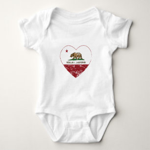 Kalifornien-Flagge petaluma Herz beunruhigt Baby Strampler