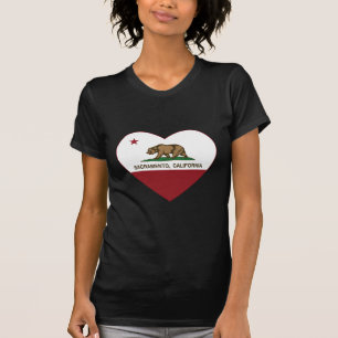 Kalifornien-Flaggensacramento-Herz T-Shirt