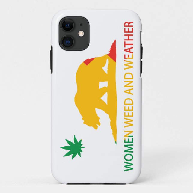 Kalifornien-Frauen Unkraut und Wetter-Flagge Case-Mate iPhone Hülle (Rückseite)
