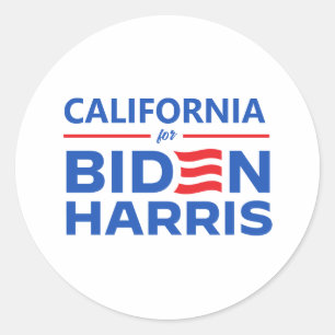 Kalifornien für Biden Harris Runder Aufkleber