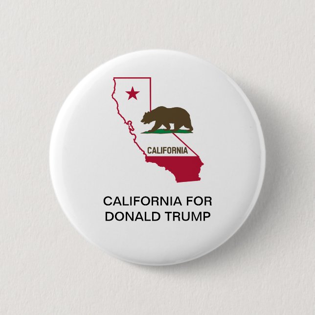 KALIFORNIEN für DONALD TRUMP 2020 Button (Vorderseite)