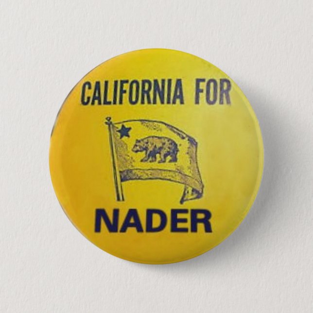 Kalifornien für Nader-Knopf Button (Vorderseite)