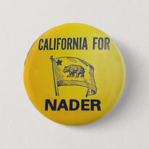 Kalifornien für Nader-Knopf Button