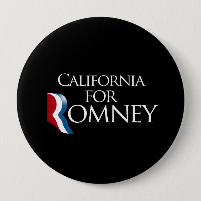 Kalifornien für Romney-.png Button (Vorderseite)