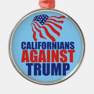Kalifornien gegen Trump Silbernes Ornament