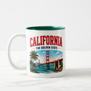 Kalifornien Golden Coast Abenteuer Zweifarbige Tasse