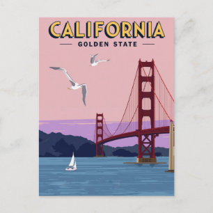 Kalifornien Golden Gate Bridge Sonnenuntergang Postkarte