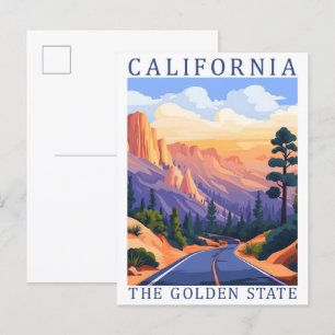 Kalifornien - Golden Staat USA Travel Place Postkarte