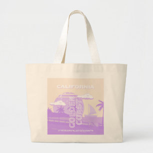 Kalifornien, Goldene Küste, Reisekunst, Preppy Jumbo Stoffbeutel