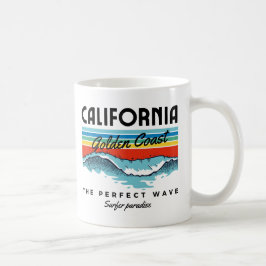 Kalifornien Goldene Küste, Vintage Sonnenuntergang Kaffeetasse