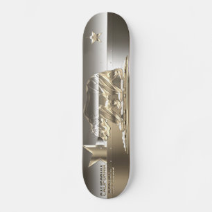 KALIFORNIEN - Goldene Metalle Skateboard