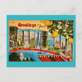 Kalifornien Grüße Vintage-Postkarte Postkarte