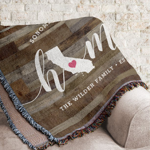 Kalifornien Heimatstaat Personalisierter Holz-Look Decke