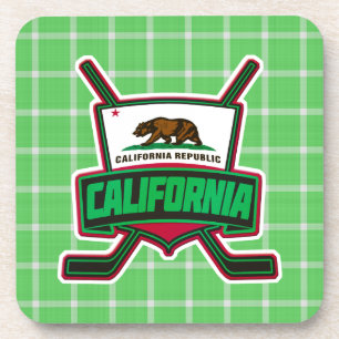 Kalifornien-Hockey-Logo-Korken-Untersetzer Getränkeuntersetzer