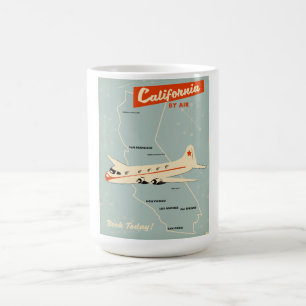 Kalifornien im Stil der 50er Jahre "by air" Reisep Kaffeetasse