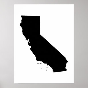 Kalifornien in Schwarz und Weiß Poster