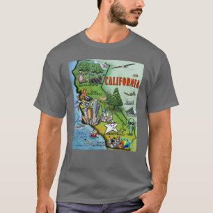 Kalifornien-Karte T-Shirt