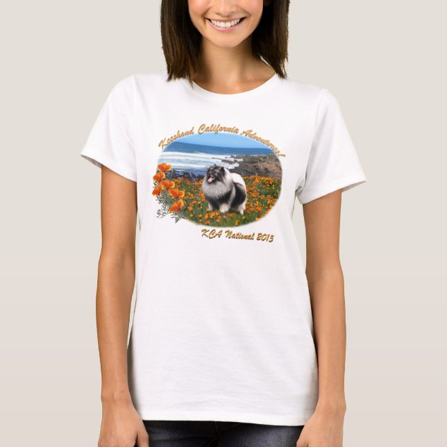 Kalifornien Kees - 2015 KCA Staatsangehörig-Logo T-Shirt (Vorderseite)