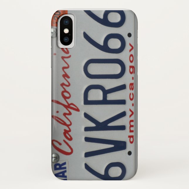 Kalifornien-Kfz-Kennzeichentelefonkasten Case-Mate iPhone Hülle (Rückseite)