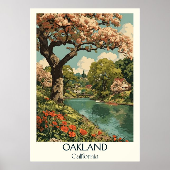 Kalifornien Kunst, Dichtung und Musik | Lakeside Poster (Vorne)