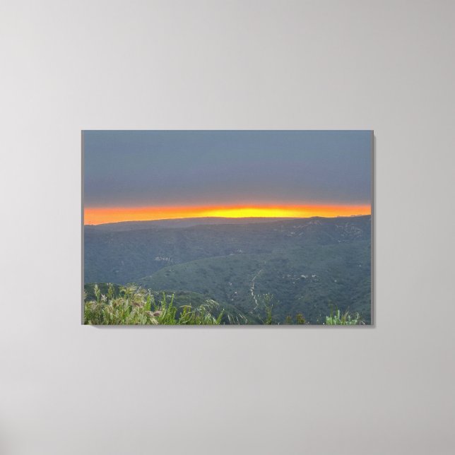 Kalifornien, Laguna Beach Mountain Sunset Leinwanddruck (Vorderseite)