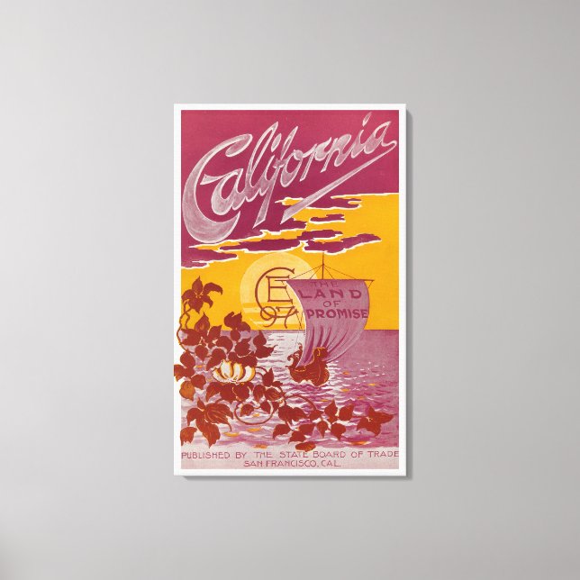 Kalifornien Land des Promise Poster Leinwanddruck (Vorderseite)
