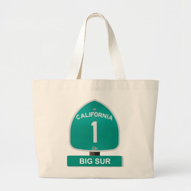 Kalifornien-Landstraße 1 große Sur Taschen-Tasche Jumbo Stoffbeutel (Vorne)