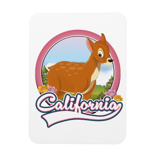Kalifornien Logo für den Hirschurlaub Magnet (Vertikal)