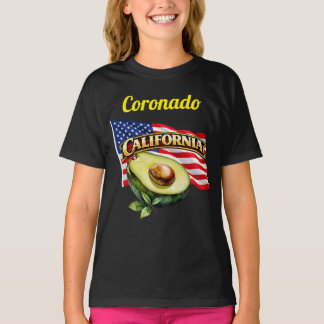 Kalifornien-Mädchen-Dunkles T-Shirt