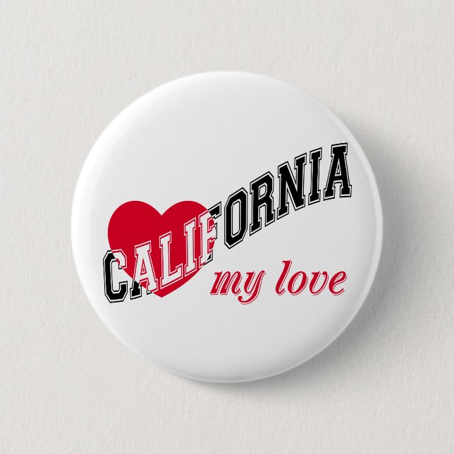 Kalifornien meine Liebe Button (Vorderseite)