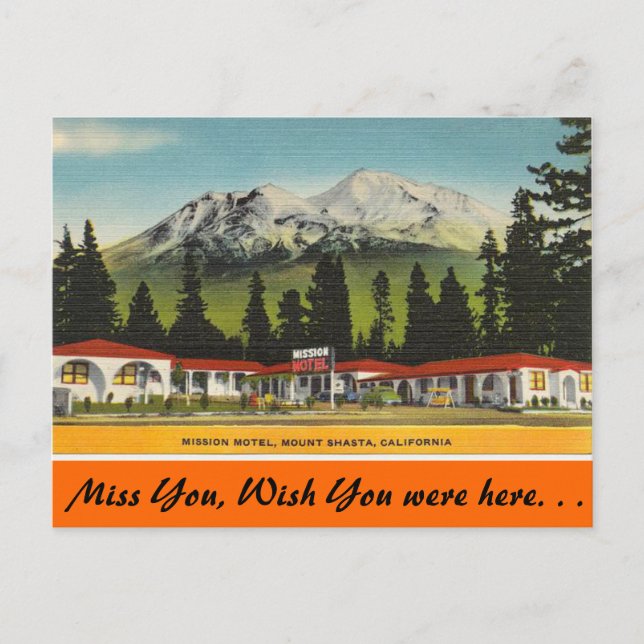 Kalifornien, Mission Motel Postkarte (Vorderseite)