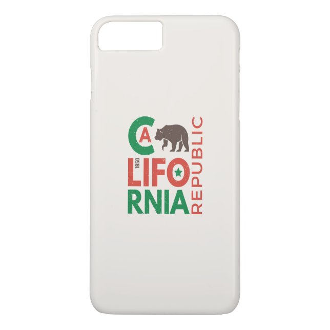 Kalifornien mit Grizzy-Bären-Logo Case-Mate iPhone Hülle (Rückseite)