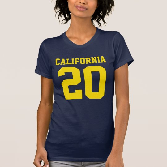 Kalifornien mit Zahl (kundengerechte Zahl) T-Shirt