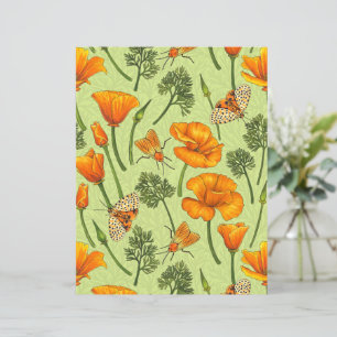 Kalifornien Mohn und Motten auf Honigtau
