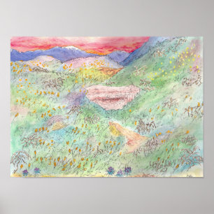 Kalifornien-Mohnblumen Poster