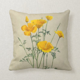 Kalifornien-Mohnblumen-Wurfs-Kissen Kissen