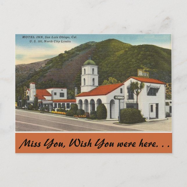 Kalifornien, Motel Inn, San Luis Obispo Postkarte (Vorderseite)