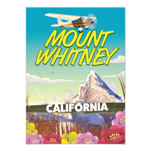 Kalifornien Mount Whitney Reiseplakat Fotodruck