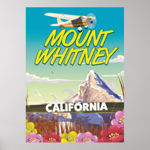 Kalifornien Mount Whitney Reiseposter Poster