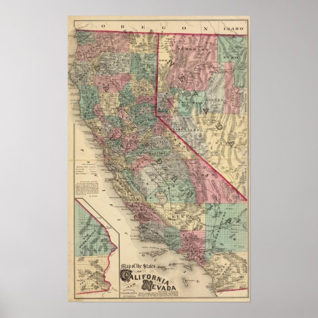 Kalifornien, Nevada 2 Poster (Vorne)