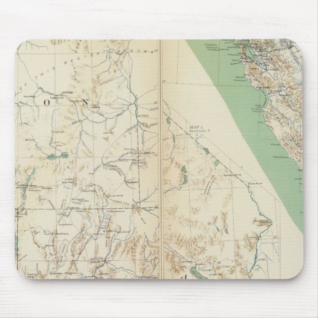 Kalifornien, Nevada, Oregon Mousepad (Vorne)