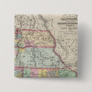 Kalifornien, Oregon, Washington, Utah, New Mexico Button
